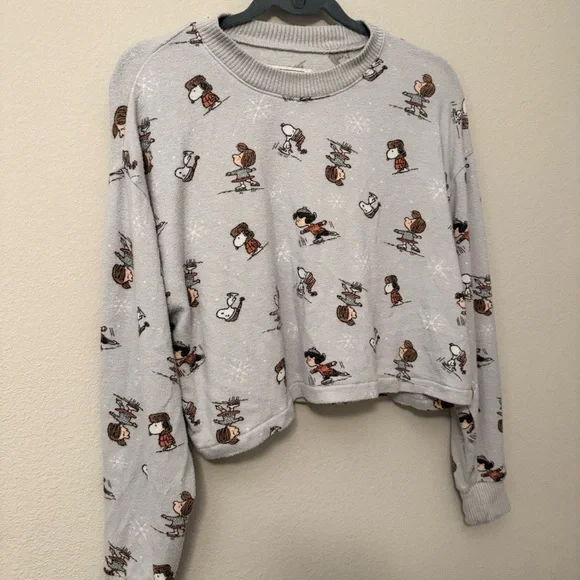 AE American Eagle lounge peanuts snoopy sweater - Picture 4 of 9